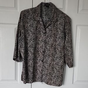Chic Leopard Print Women's Blouse